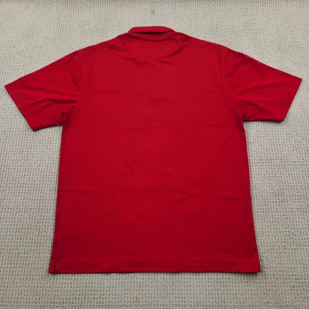Nike‎ Golf Dri-FIT Short Sleeve Polo Shirt Solid Red Mens Large